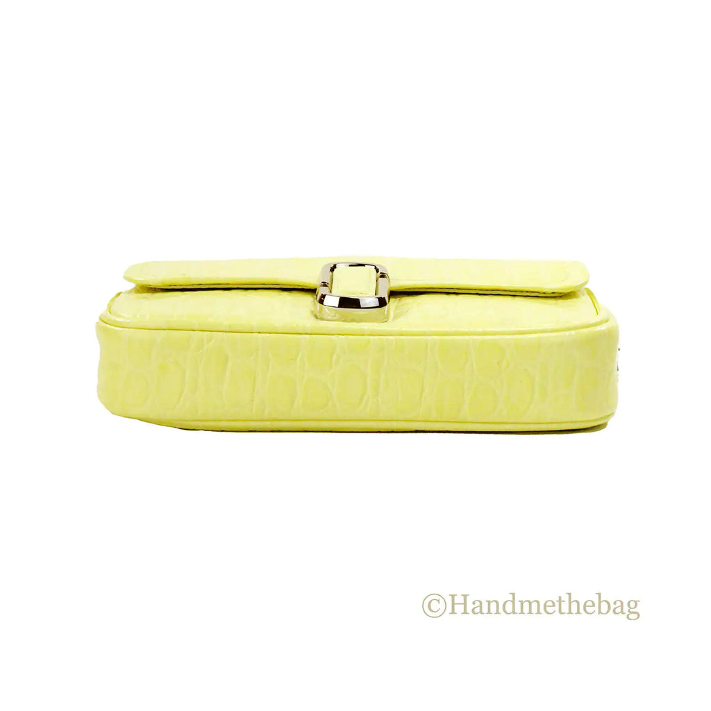 Marc Jacobs The Mini Shoulder Bag Yellow Embossed Crossbody