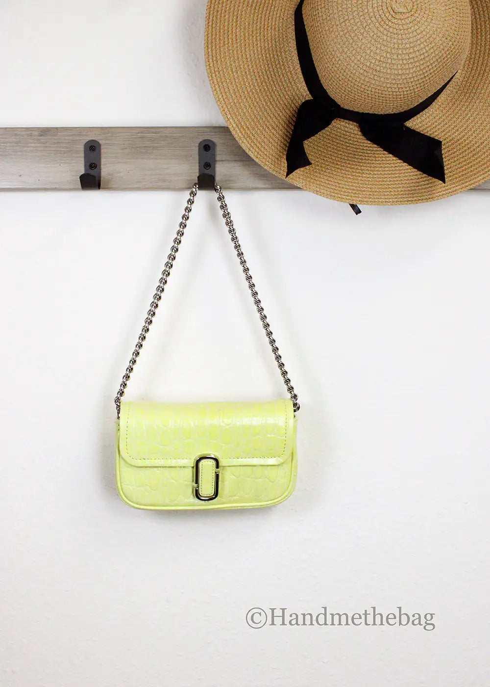 Marc Jacobs The Mini Shoulder Bag Yellow Embossed Crossbody