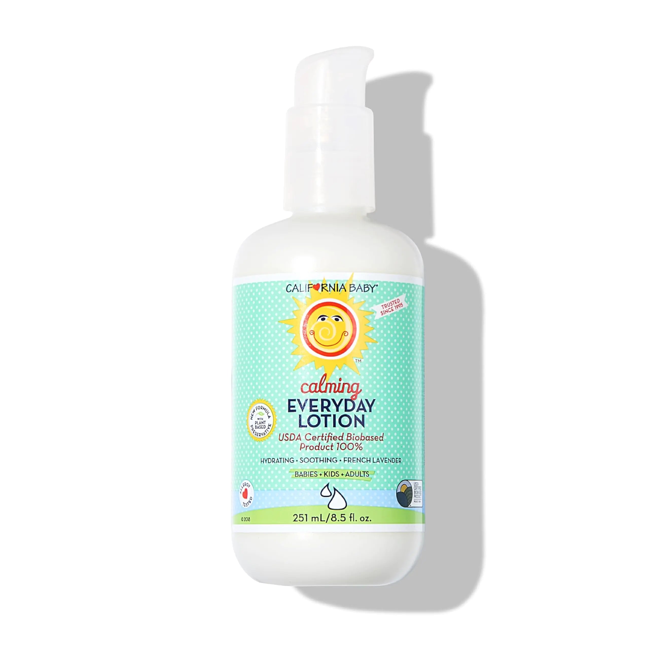 California Baby Calming Lotion | 100% Plant-Based | Soothing Baby Lotion for Sensitive Skin | Lavender Kids Lotion | Allergy Friendly | Organic Calendula + Aloe Vera | 251 mL / 8.5 oz.