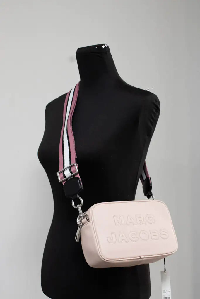 Marc Jacobs Flash Peach Whip Leather Embossed Camera Bag