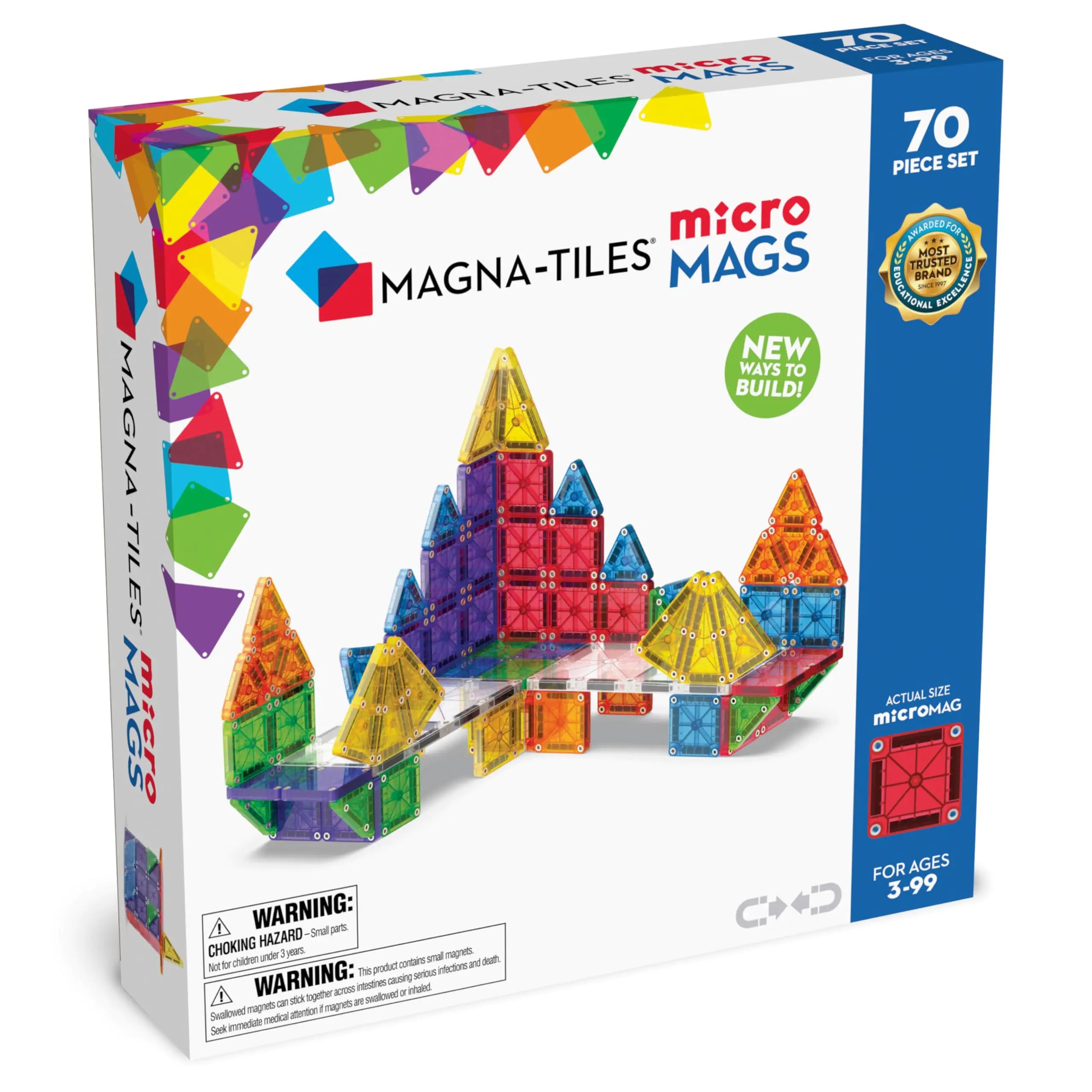 MAGNA-TILES microMAGS 70-Piece Magnetic Deluxe Set