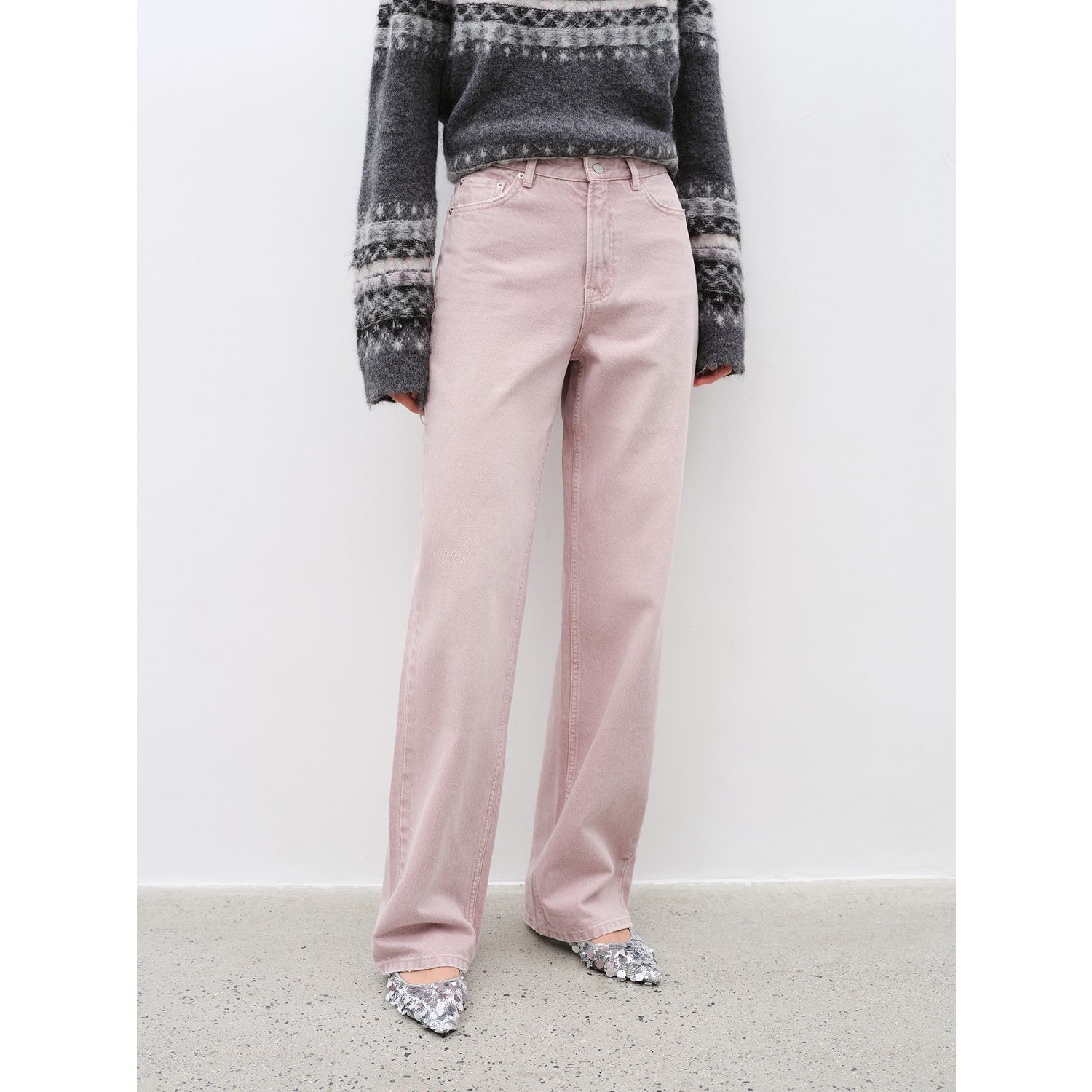 "Active Street" Retro Casual Heavy Washed Slim Straight Jeans