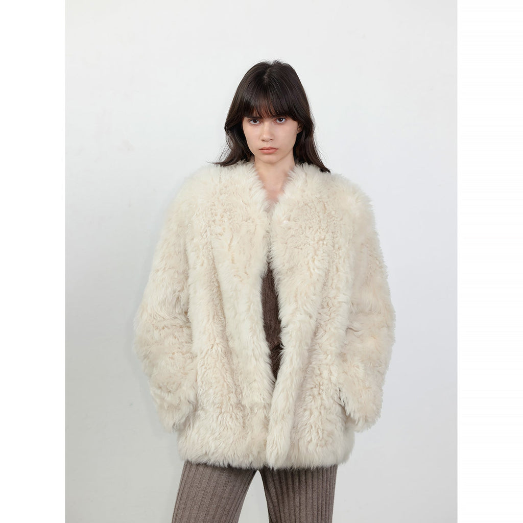 Sea of Love Accompaniment Casual Stand-Up Collar Tuscan Sheepskin