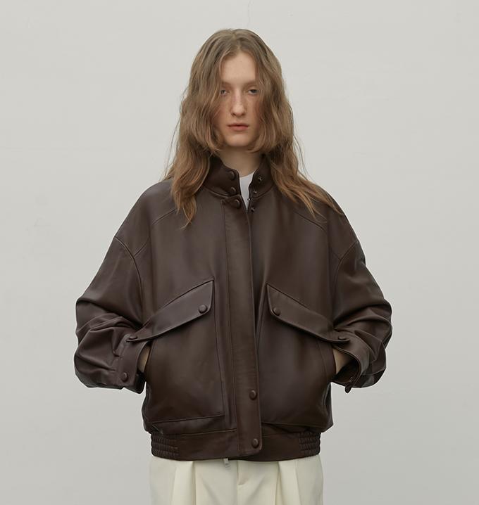 Women's Genuine Sheep Leather Motorcycle Short Jacket "Loveless Muse"