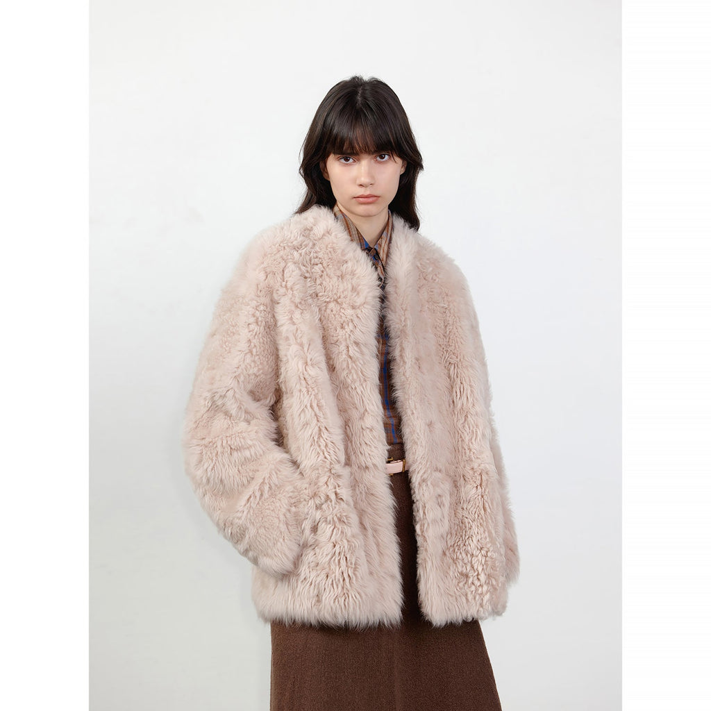 Sea of Love Accompaniment Casual Stand-Up Collar Tuscan Sheepskin