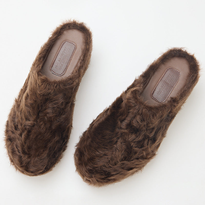 FF × JW Collaboration - Fur-Lined Slip-On Platform Sneakers