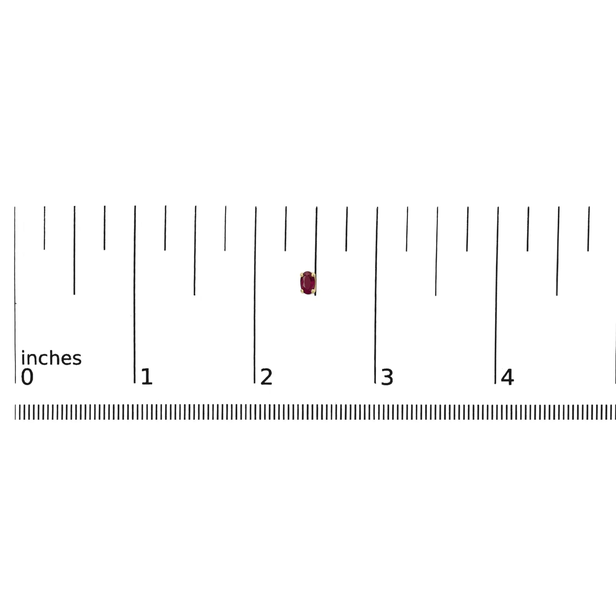 14K Gold Oval Cut Gemstone Birthstone 5x3 mm Stud Earrings