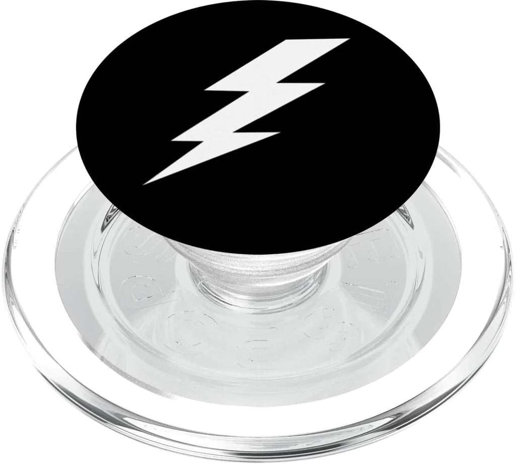 White Lightning Bolt PopSockets PopGrip: Swappable Grip for Phones & Tablets PopSockets PopGrip for MagSafe