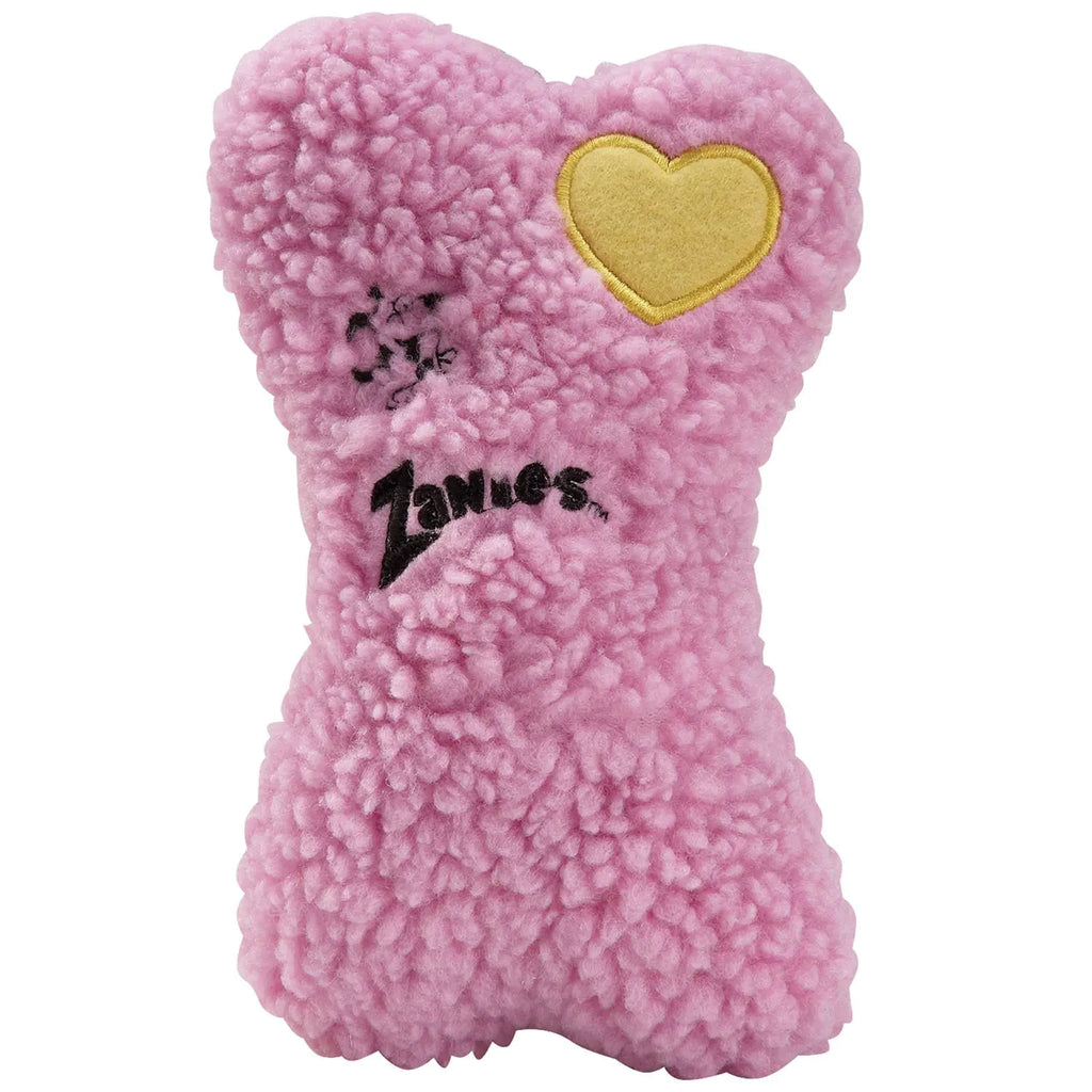 Zanies Embroidered Berber Bone Dog Toys Pink