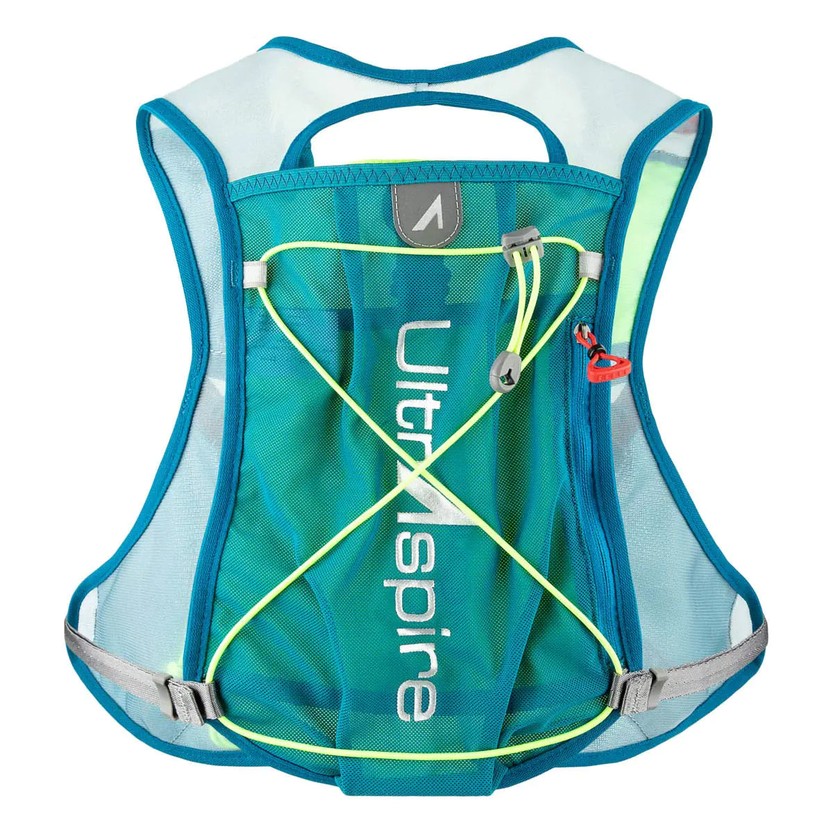 UltrAspire Spry 3.0 Adult Unisex Lightweight Running Race Vest - Emerald Blue/Lime Universal