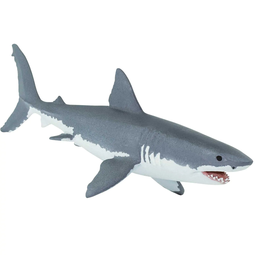 Safari Ltd. Great White Shark Figurine - Lifelike 6.25" Model Figure - Educational Toy for Boys Girls and Kids Ages 3+