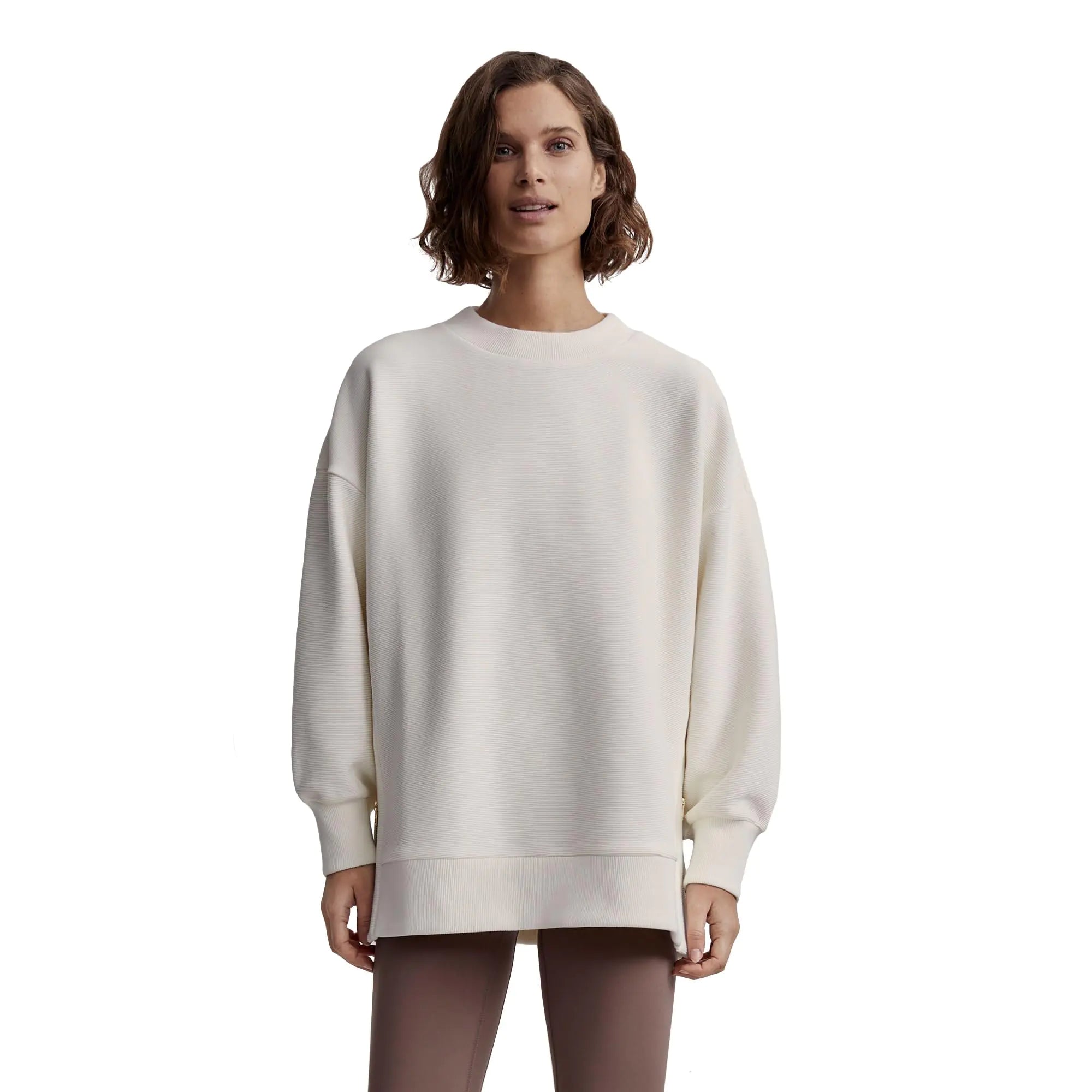 Varley Womens Mae Boyfriend Sweat Egret