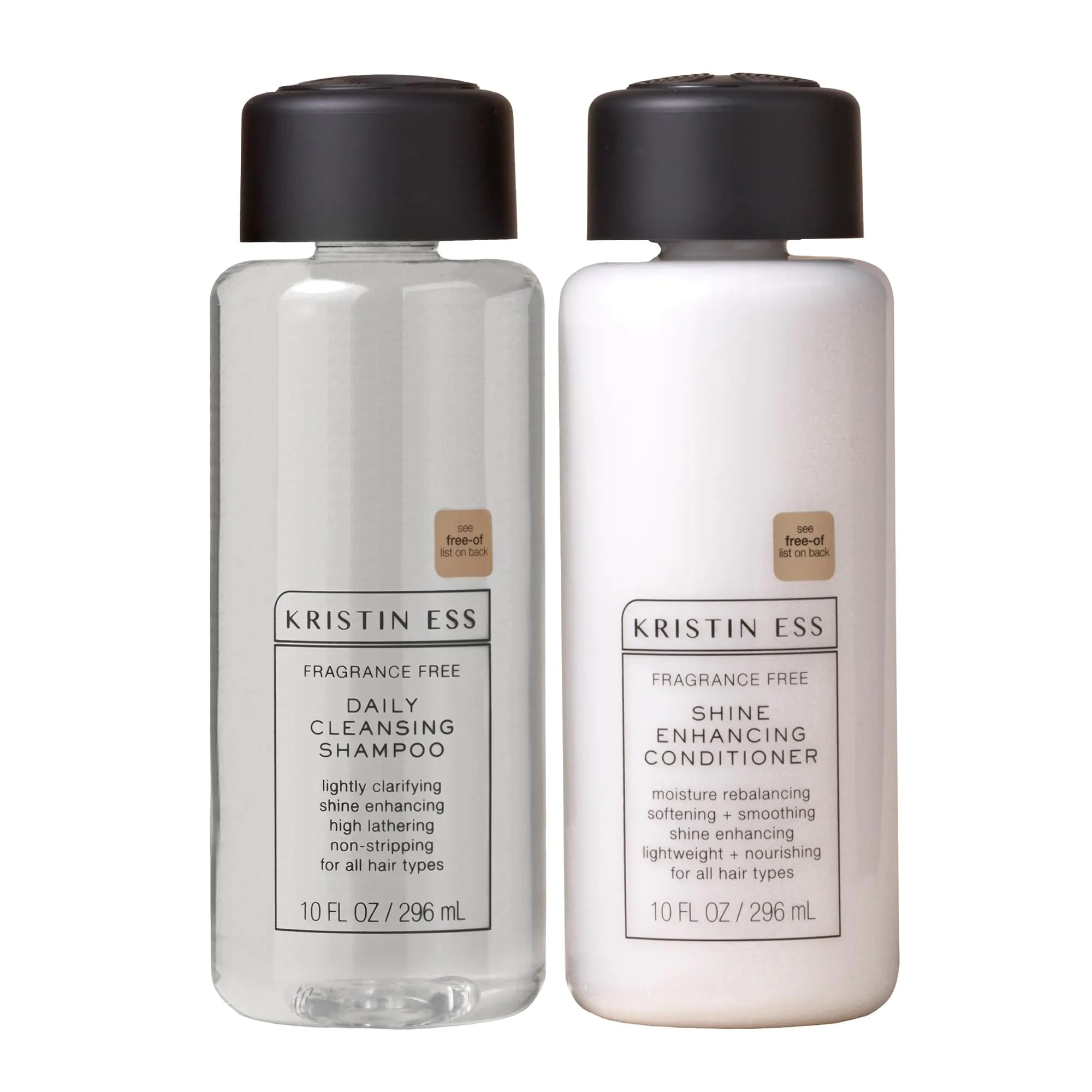 Kristin Ess Hair Fragrance Free Shampoo and Conditioner Set | 10 oz