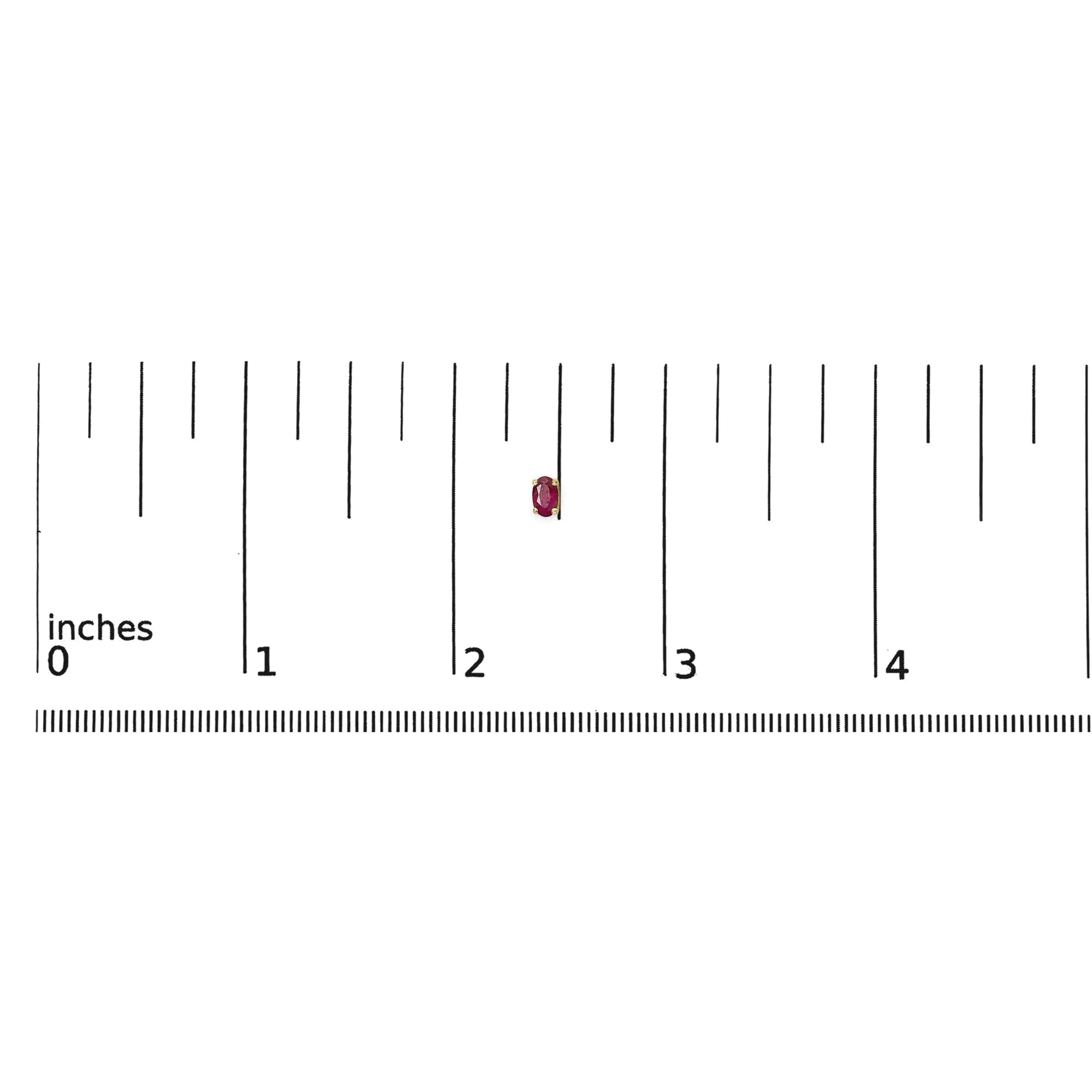 14K Gold Oval Cut Gemstone Birthstone 5x3 mm Stud Earrings