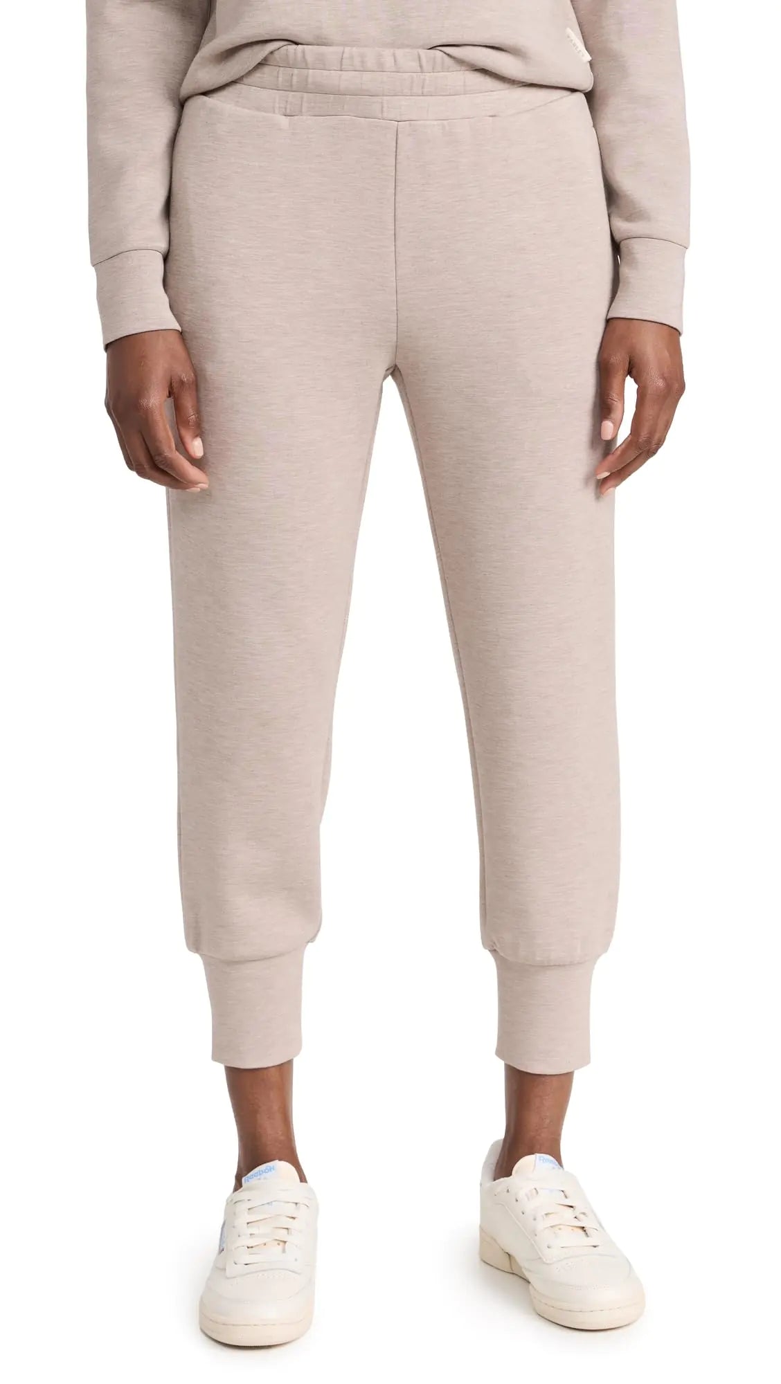 Varley Womens The Slim Cuff Pants 25 Taupe Marl Tan XL