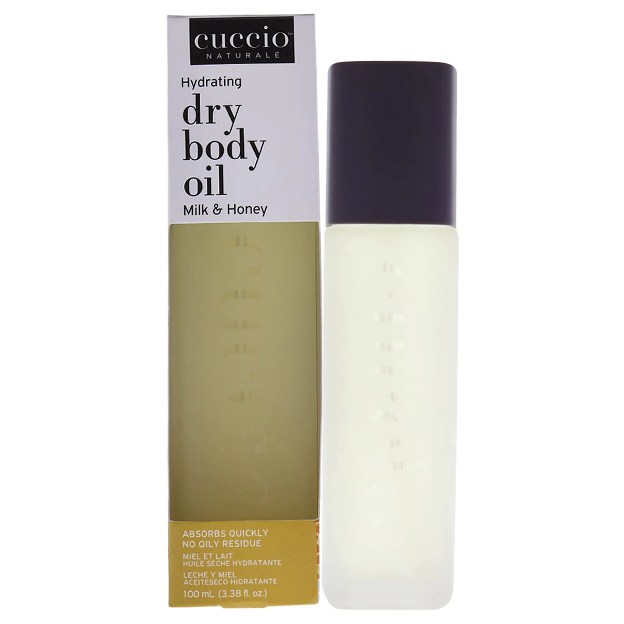 Cuccio Naturale Hydrating Dry Body Oil - Milk & Honey Paraben-Free 3.38 Oz