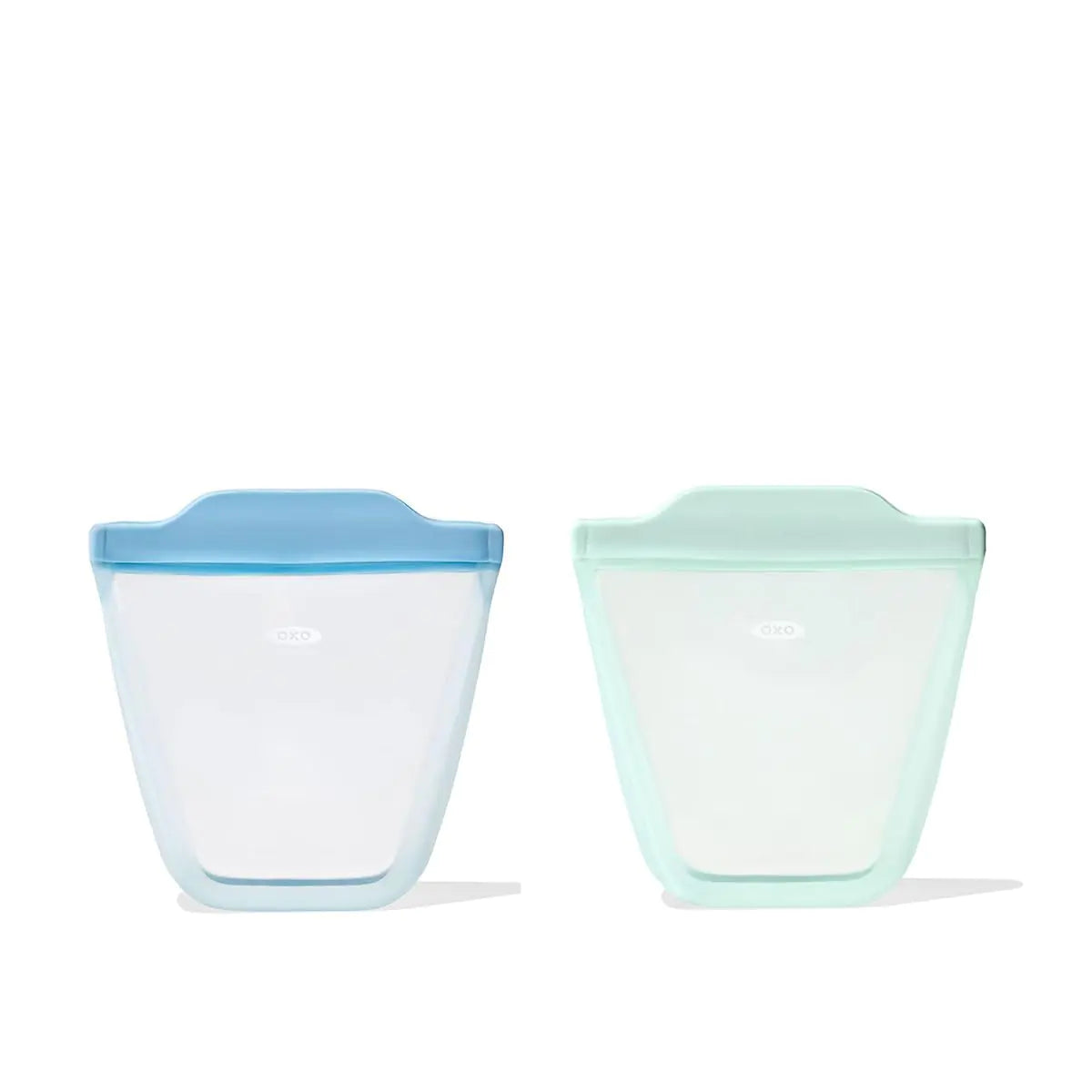 OXO Tot Silicone Reusable Bags – 2 Piece Cup Set - Opal and Dusk
