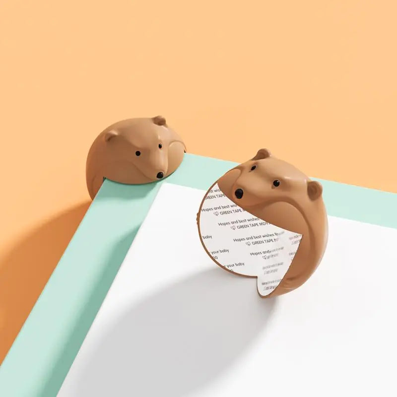 4-Pack Soft Corner Guards - Cute Bear Design for Child Safety