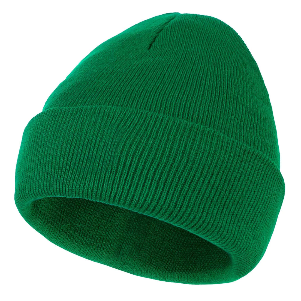 Unisex Cuffed Knit Beanie (Green)