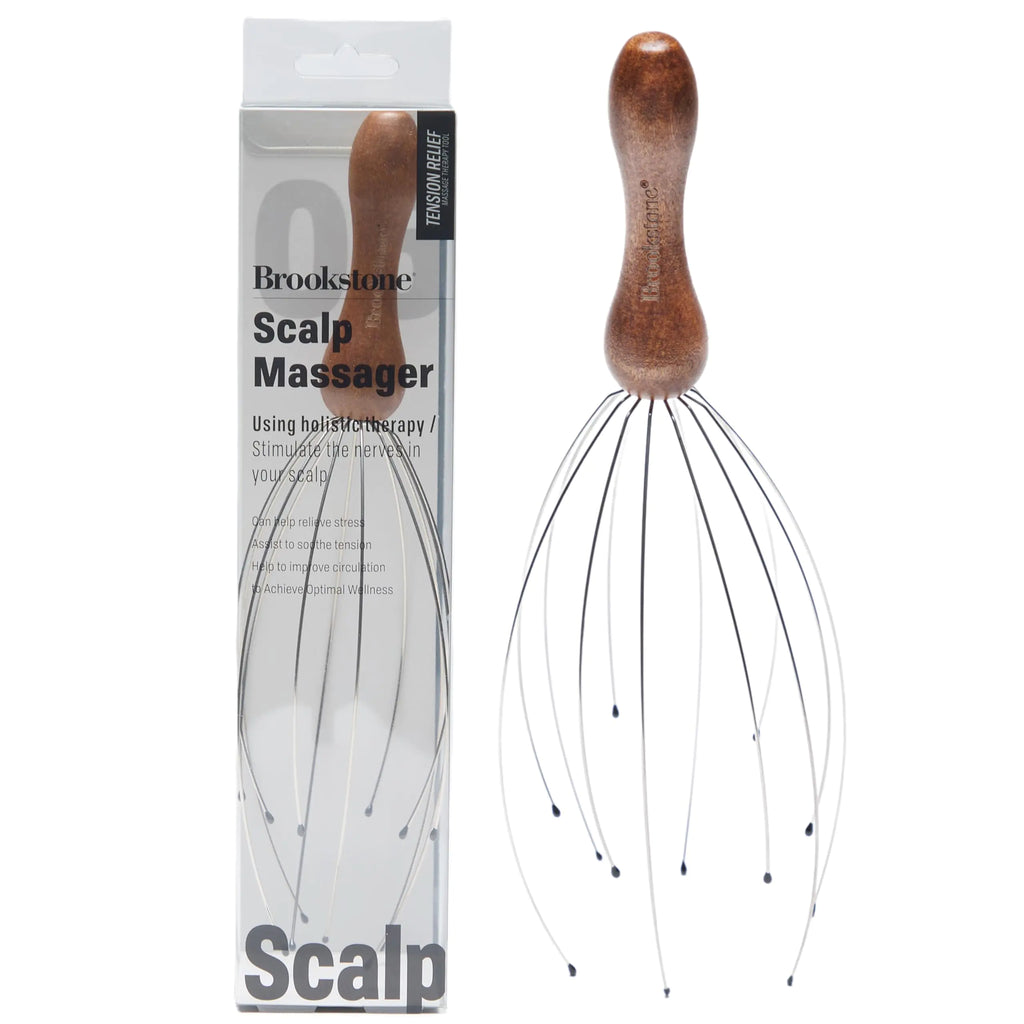 Brookstone Scalp Massager Head Scratcher Massager Whisk Relieve Tension and Stress in Your Head and Scalp