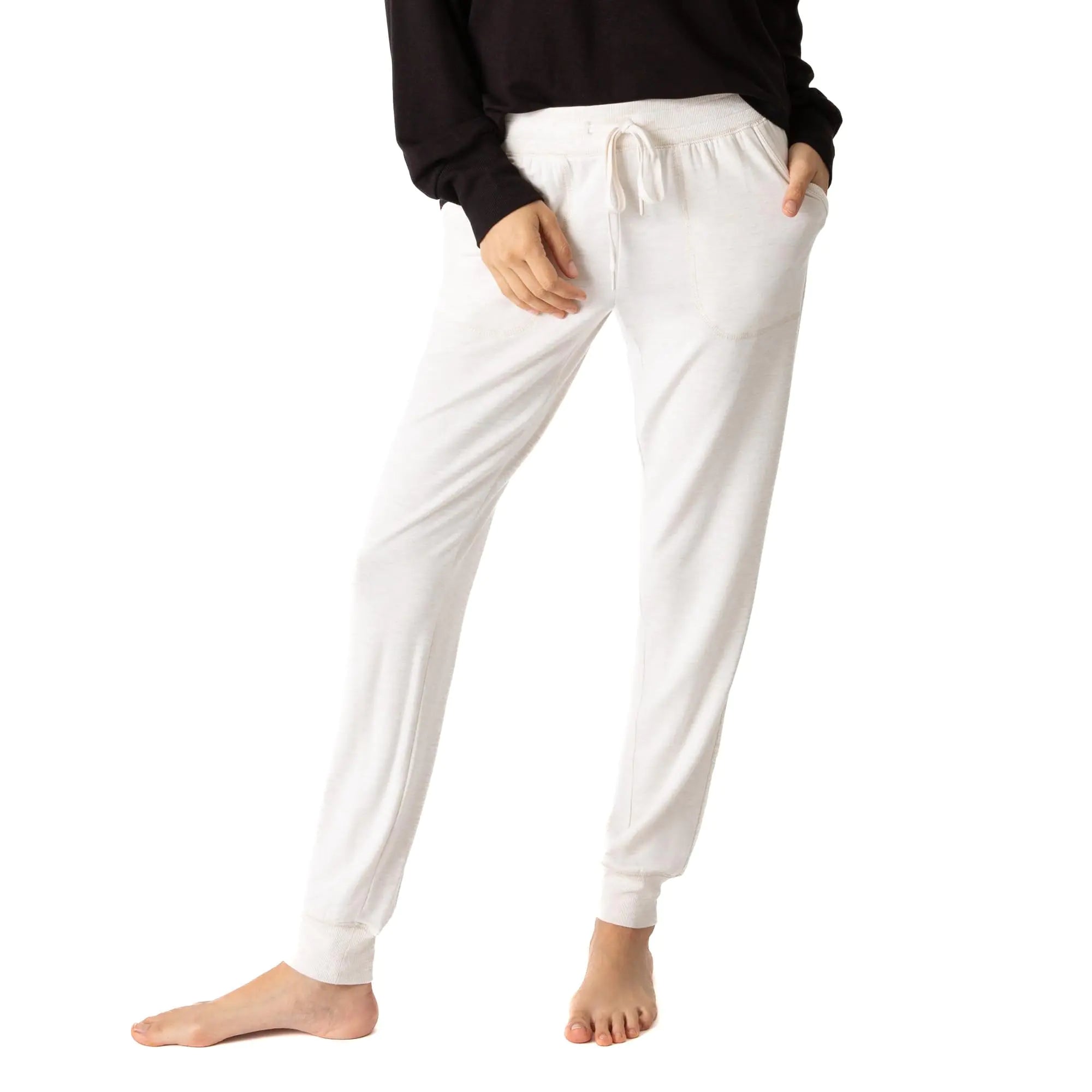 PJ Salvage Womens Jammie Essentials Pants Oatmeal Large