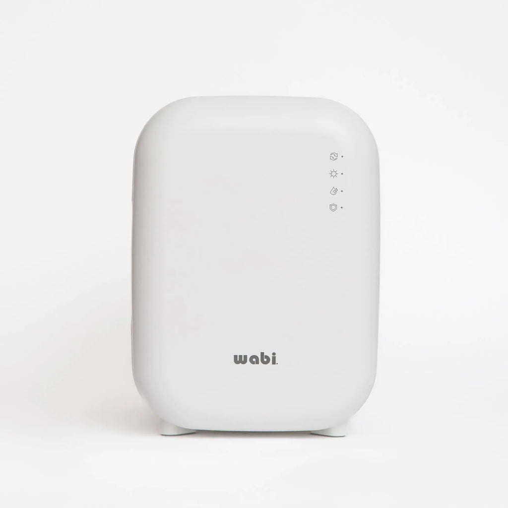 WABI UV LED 3-in-1 Sanitizer & Dryer MINI Box | Disinfect Dry & Store Everyday Items Baby Feeding Gear and Electronics | Touch Control LED (No Mercury) | Smart Storage Mode | Fits 4-6 Baby Bottle