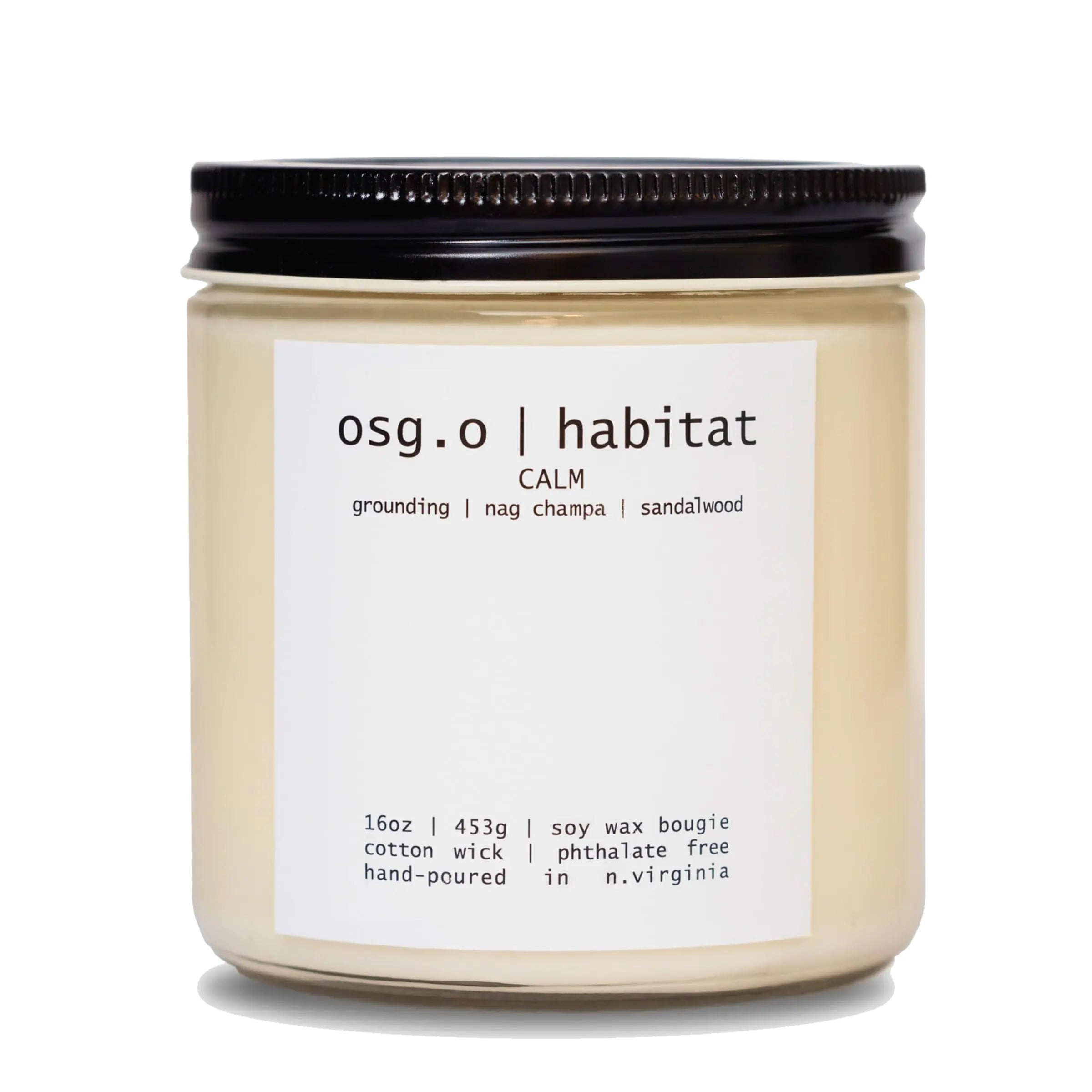 Scented Soy Wax Candle for Home with Hints of Nag Champa Sandalwood and Essential Oils Soy Candles Non Toxic Aromatherapy Candles 16oz 60 Hours Burn Time Calm Scent