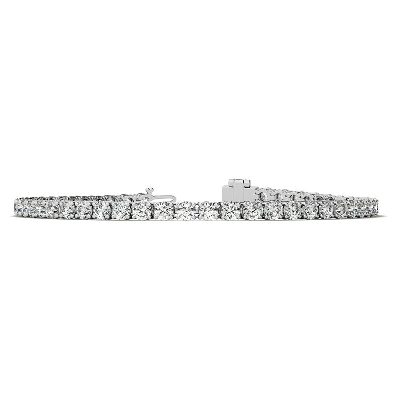 6ctw Created Moissanite Tennis Bracelet - 3mm Stones - 14K Gold Overla