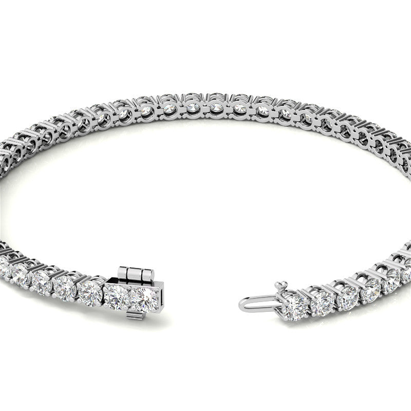 6ctw Created Moissanite Tennis Bracelet - 3mm Stones - 14K Gold Overla