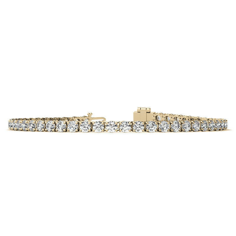 6ctw Created Moissanite Tennis Bracelet - 3mm Stones - 14K Gold Overla