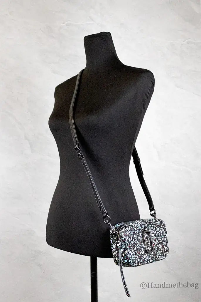 Marc Jacobs The Mini Floral Snapshot Leather Crossbody Bag