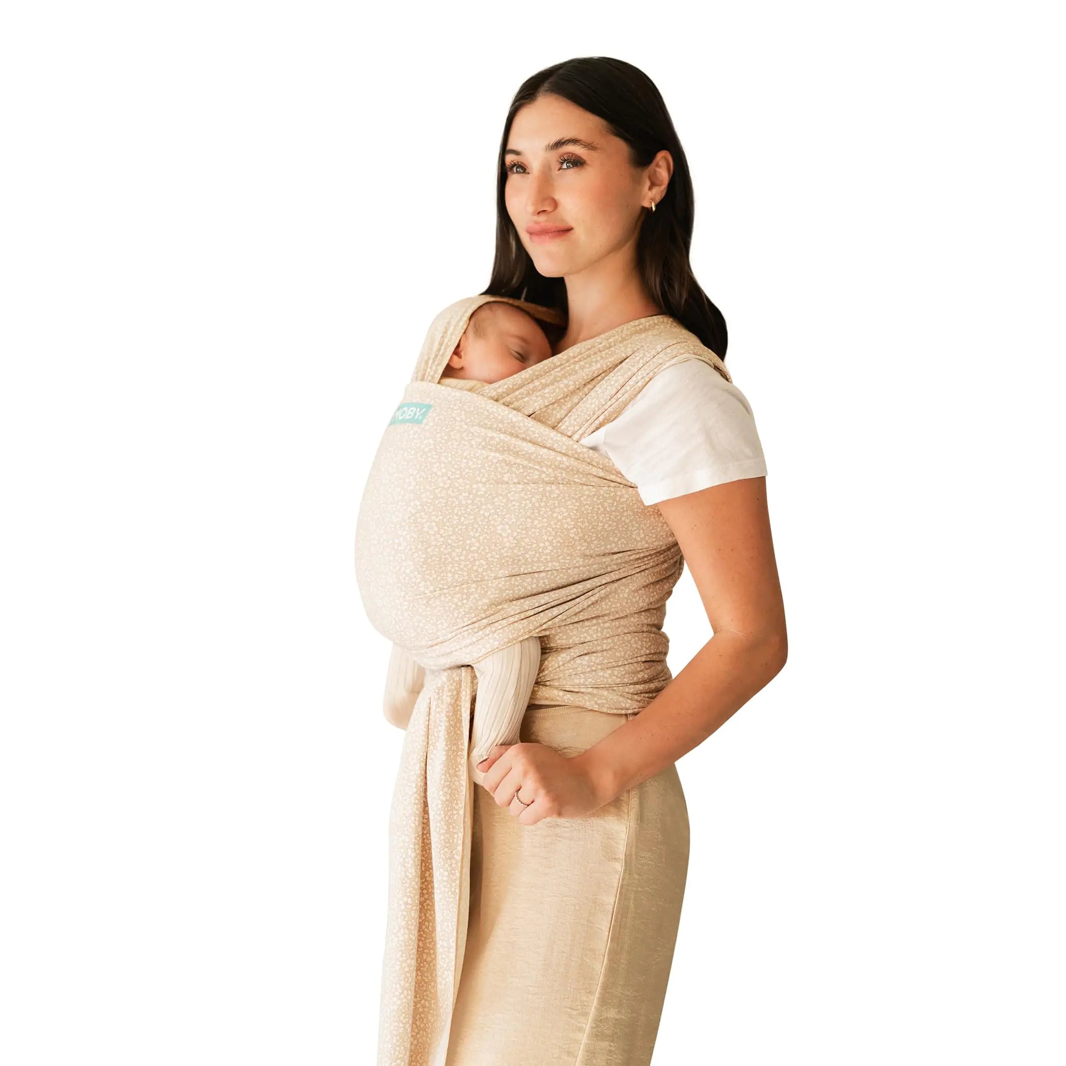 Moby Classic Baby Wrap | Soft & Secure Infant Carrier | Ideal for Newborn to Toddler | Adjustable Comfort | Coastal Bloom