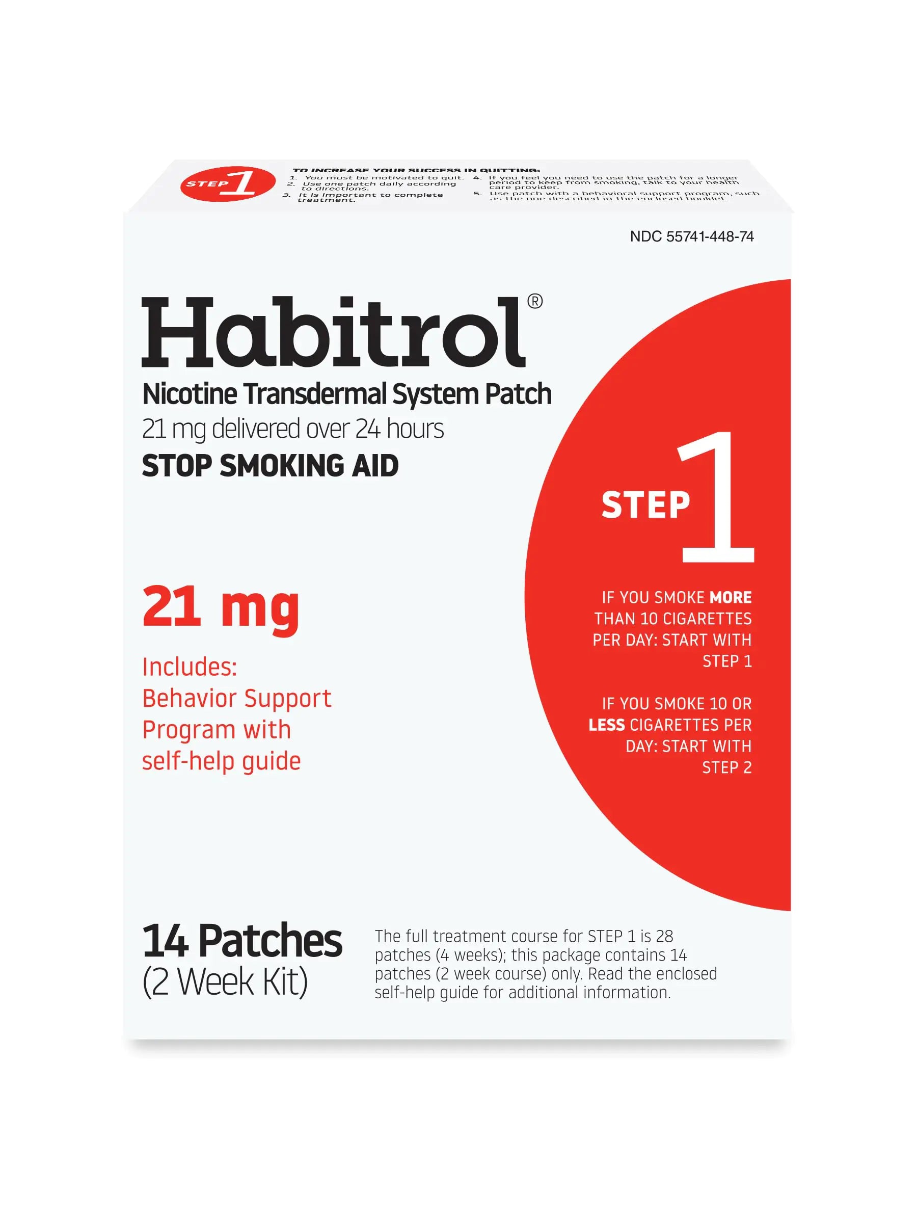Habitrol Nicotine Transdermal System Stop Smoking Aid Step 1 (21 mg) 14 Count (Pack of 1)