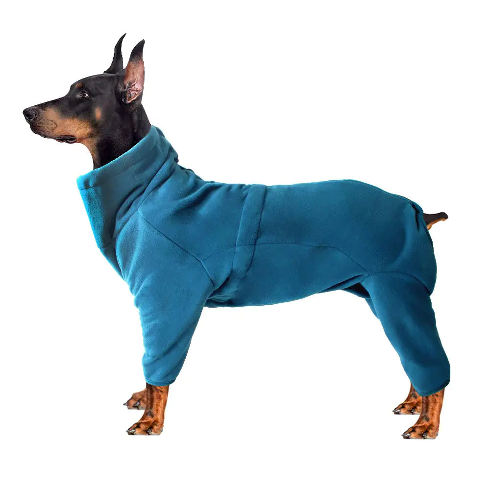 Fleece Comfort Outdoor Dog Jumpsuit XXL in Turquoise
