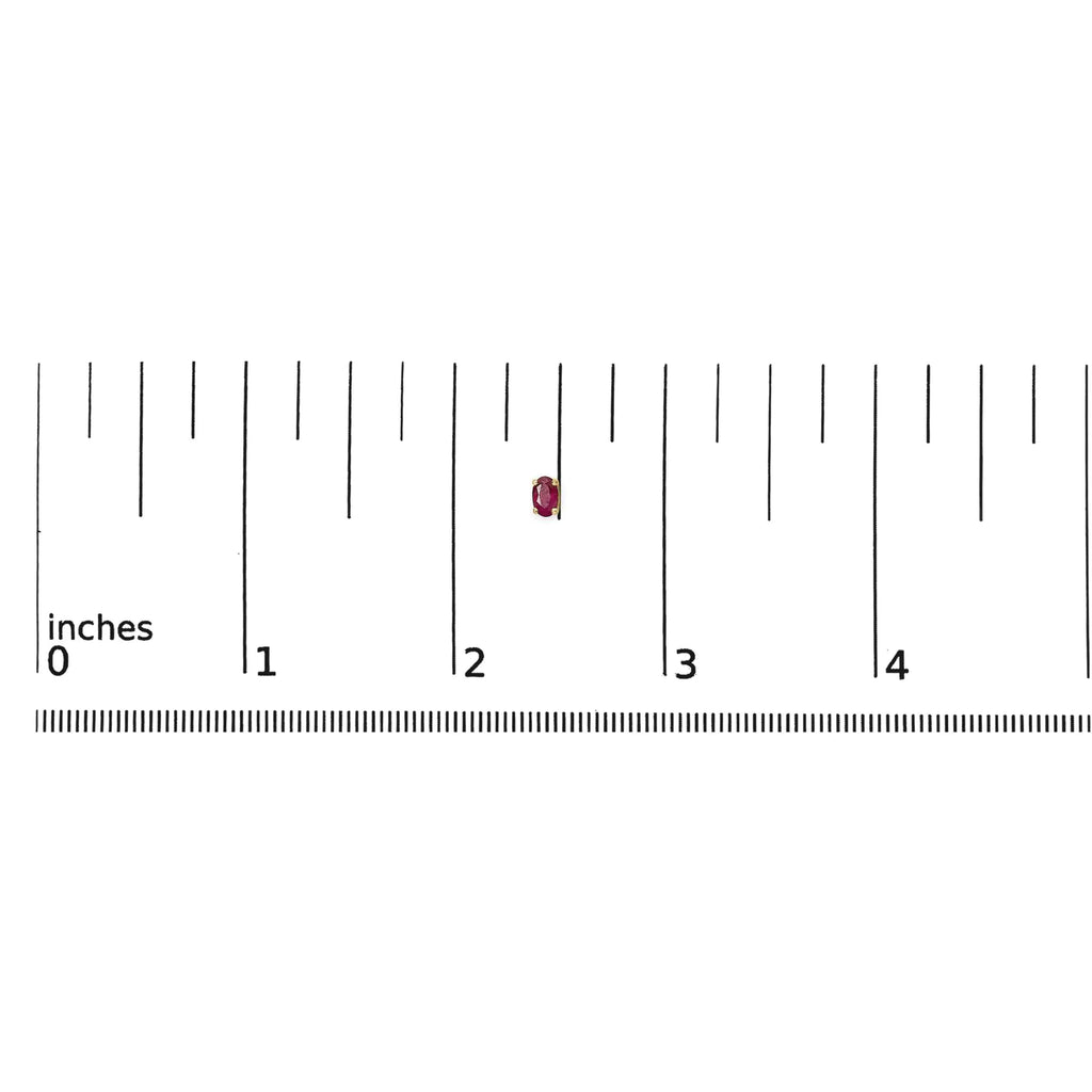 14K Gold Oval Cut Gemstone Birthstone 5x3 mm Stud Earrings