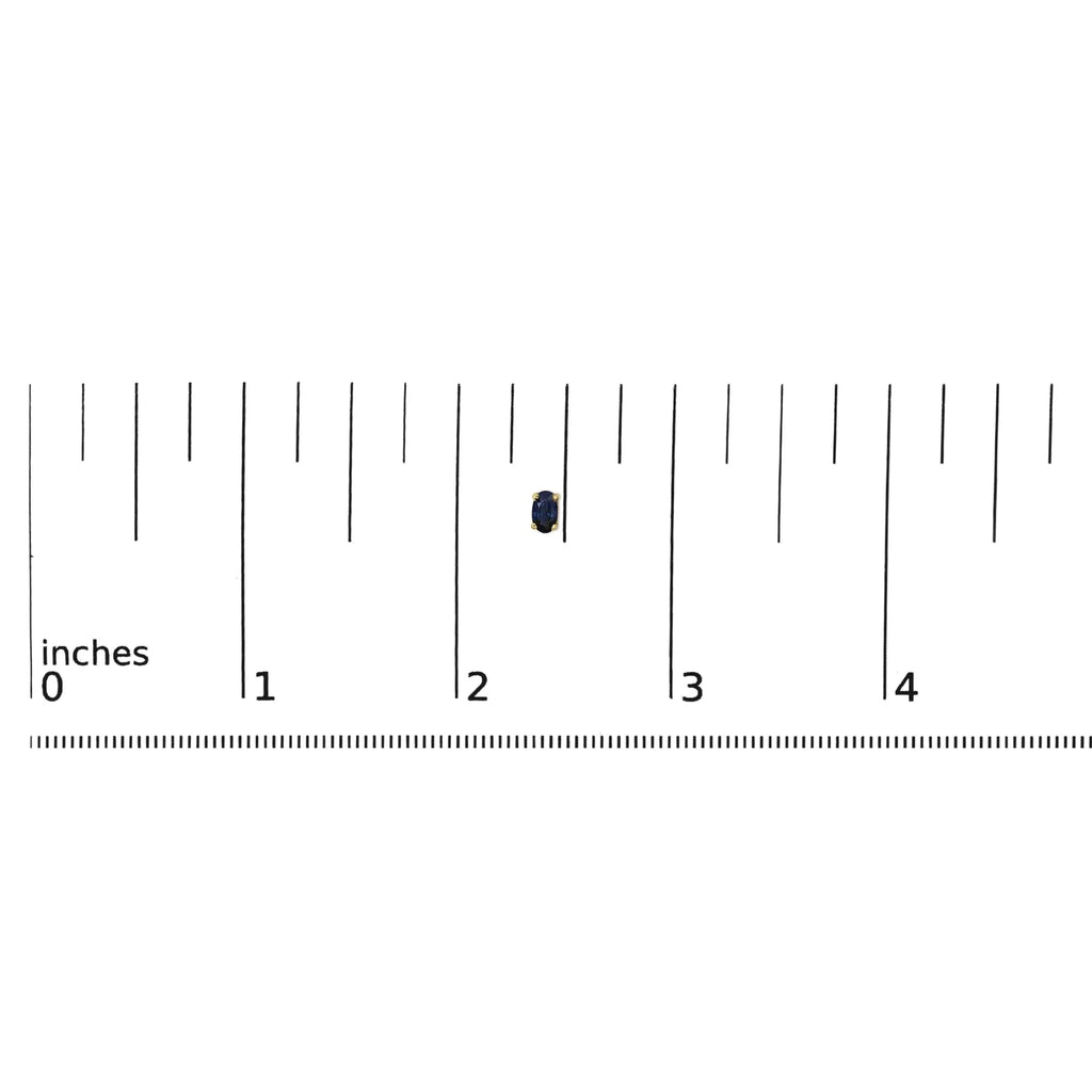 14K Gold Oval Cut Gemstone Birthstone 5x3 mm Stud Earrings