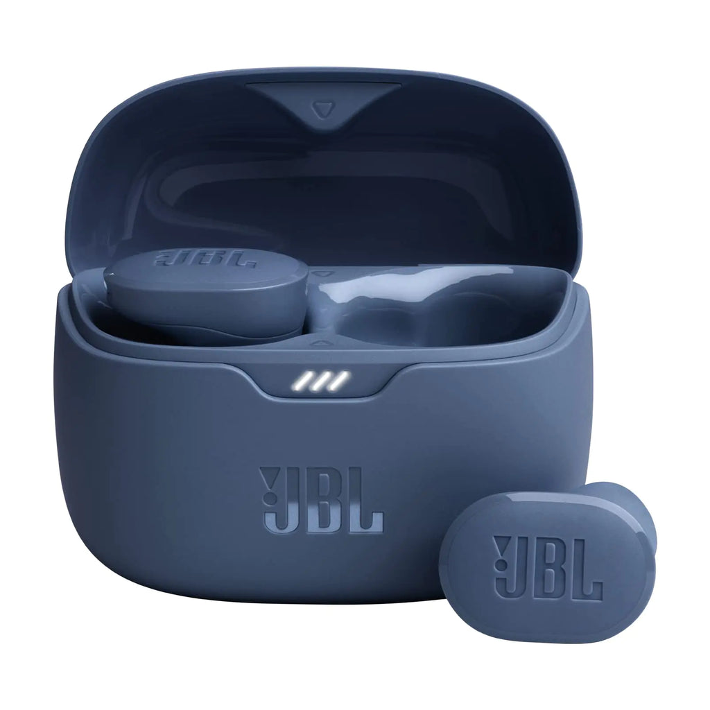 JBL Tune Buds - True wireless Noise Cancelling earbuds JBL Pure Bass Sound Bluetooth 5.3 4-Mic technology for Crisp Clear Calls Water and dust resistant (Blue) (Renewed)