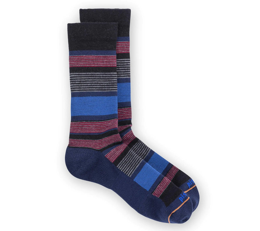 PISAC Mens Jagger Crew Socks Blue Large