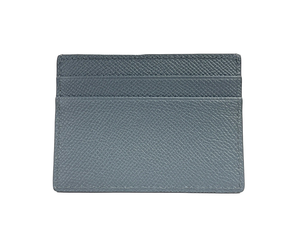 Burberry Sandon Grey Grained Leather Card Case Wallet