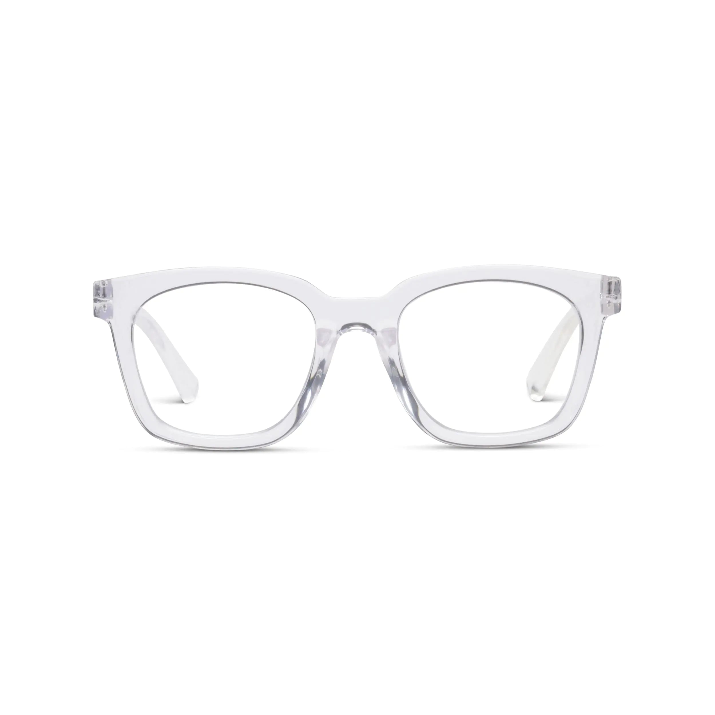 Peepers by PeeperSpecs Womens to The Max Soft Square Oversized Progressive Blue Light Blocking Glasses Clear +2.50 + 2.5