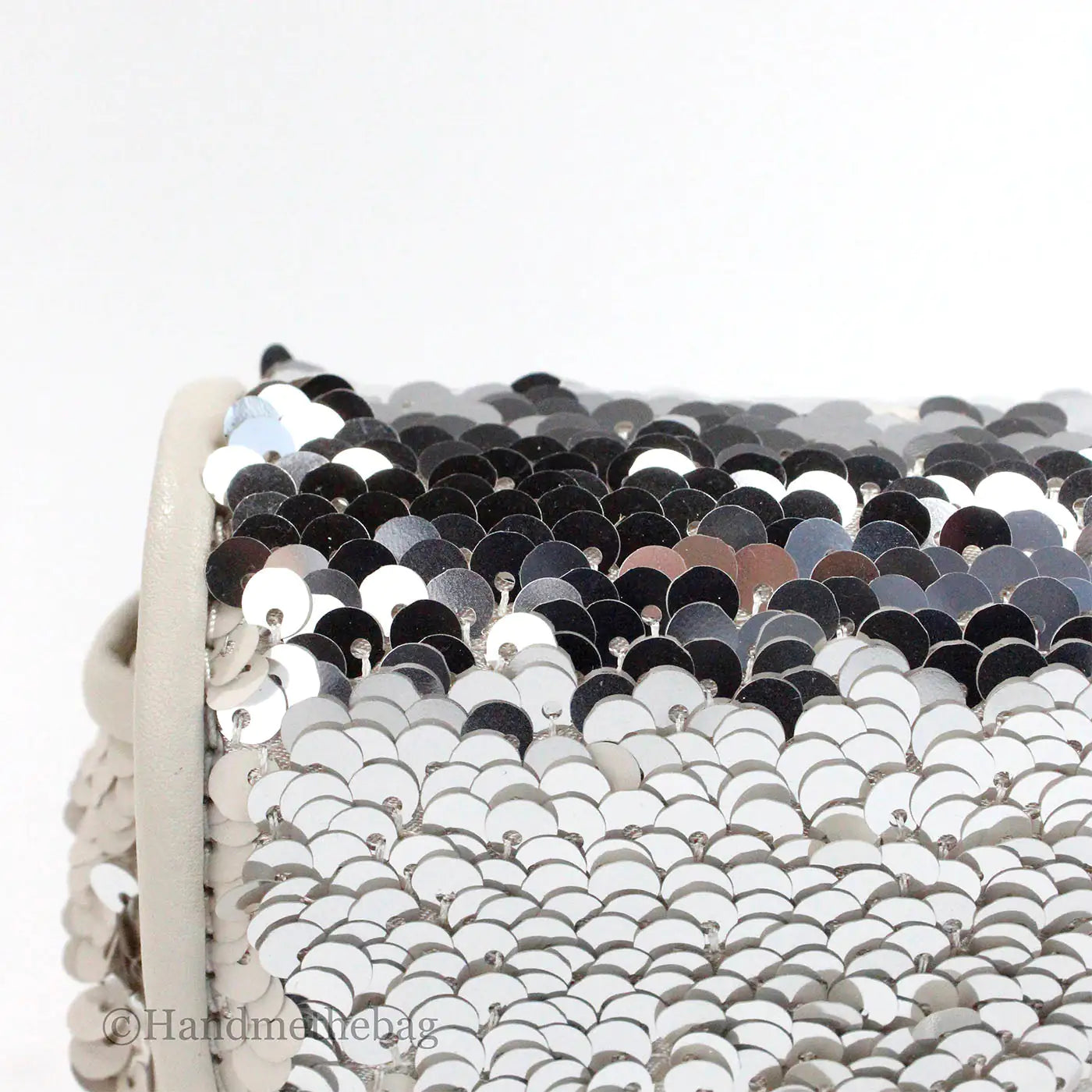 Marc Jacobs The Mini J Marc Shoulder Cream Sequined Bag