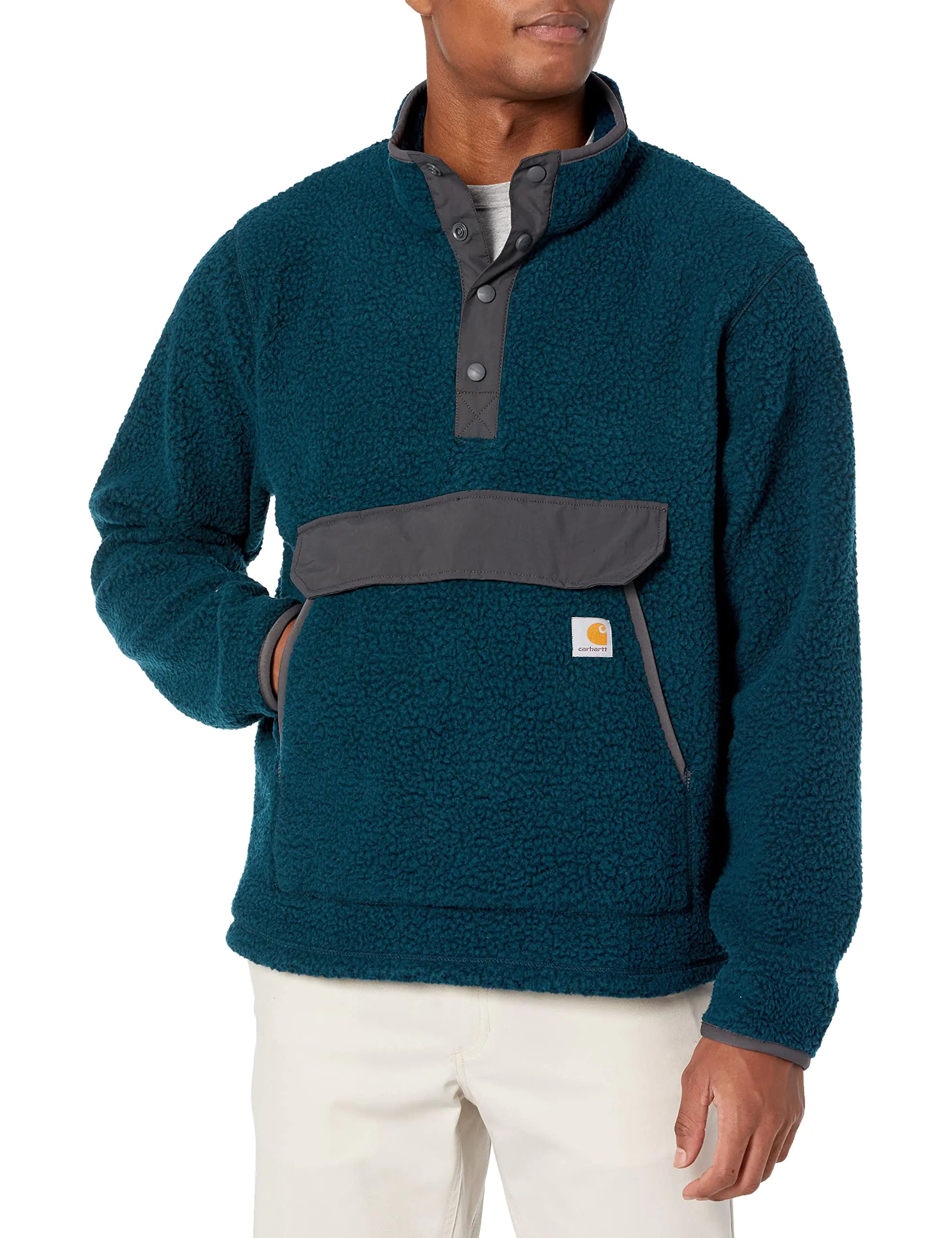 Carhartt Mens Big Relaxed Fit Fleece Pullover Night Blue Heather X-Large/Tall