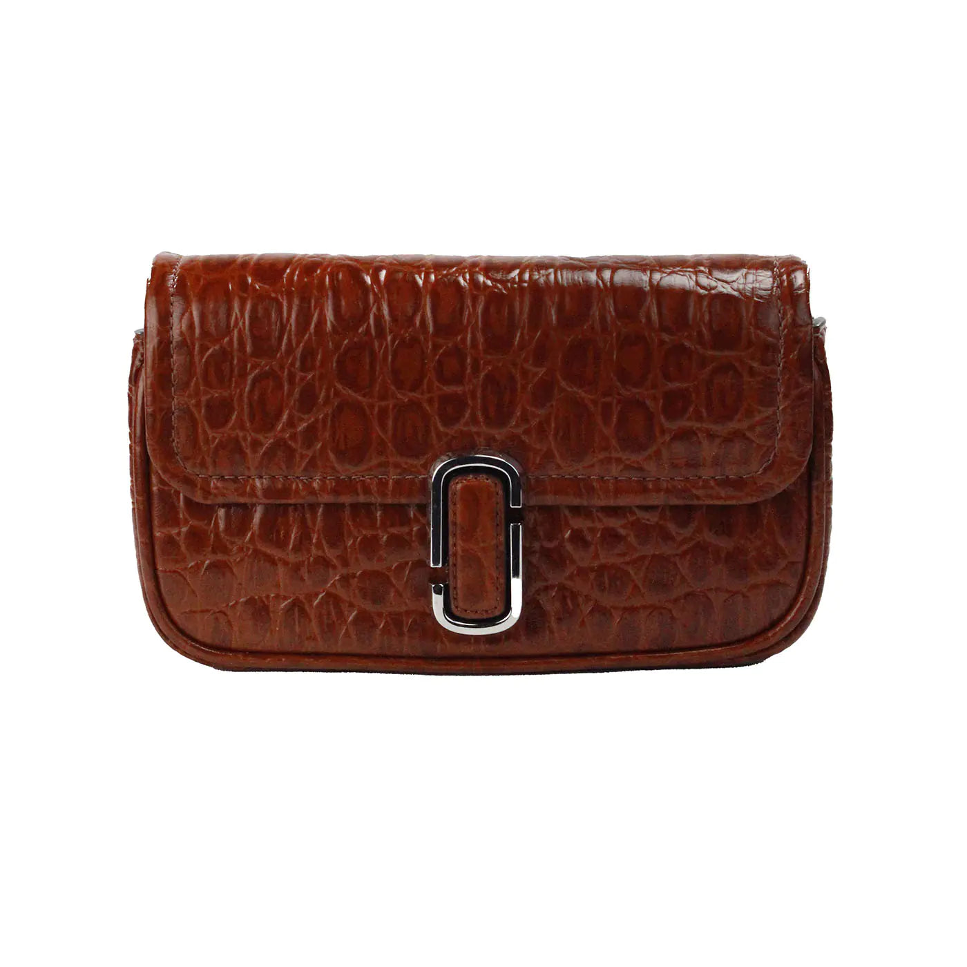 Marc Jacobs The Mini Shoulder Bag Brown Embossed Crossbody