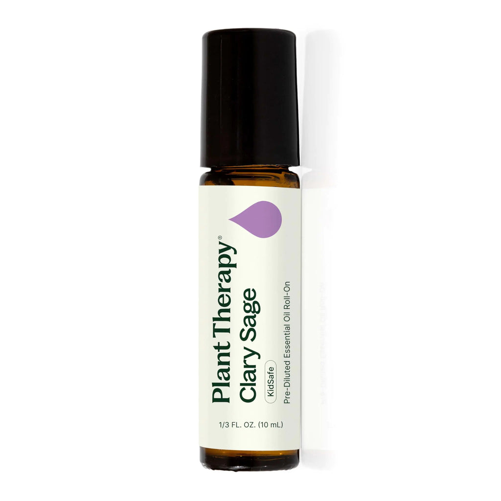Plant Therapy Clary Sage Pre-Diluted Essential Oil Roll-On 10 mL (1/3 oz) 100% Pure Natural Aromatherapy Therapeutic Grade