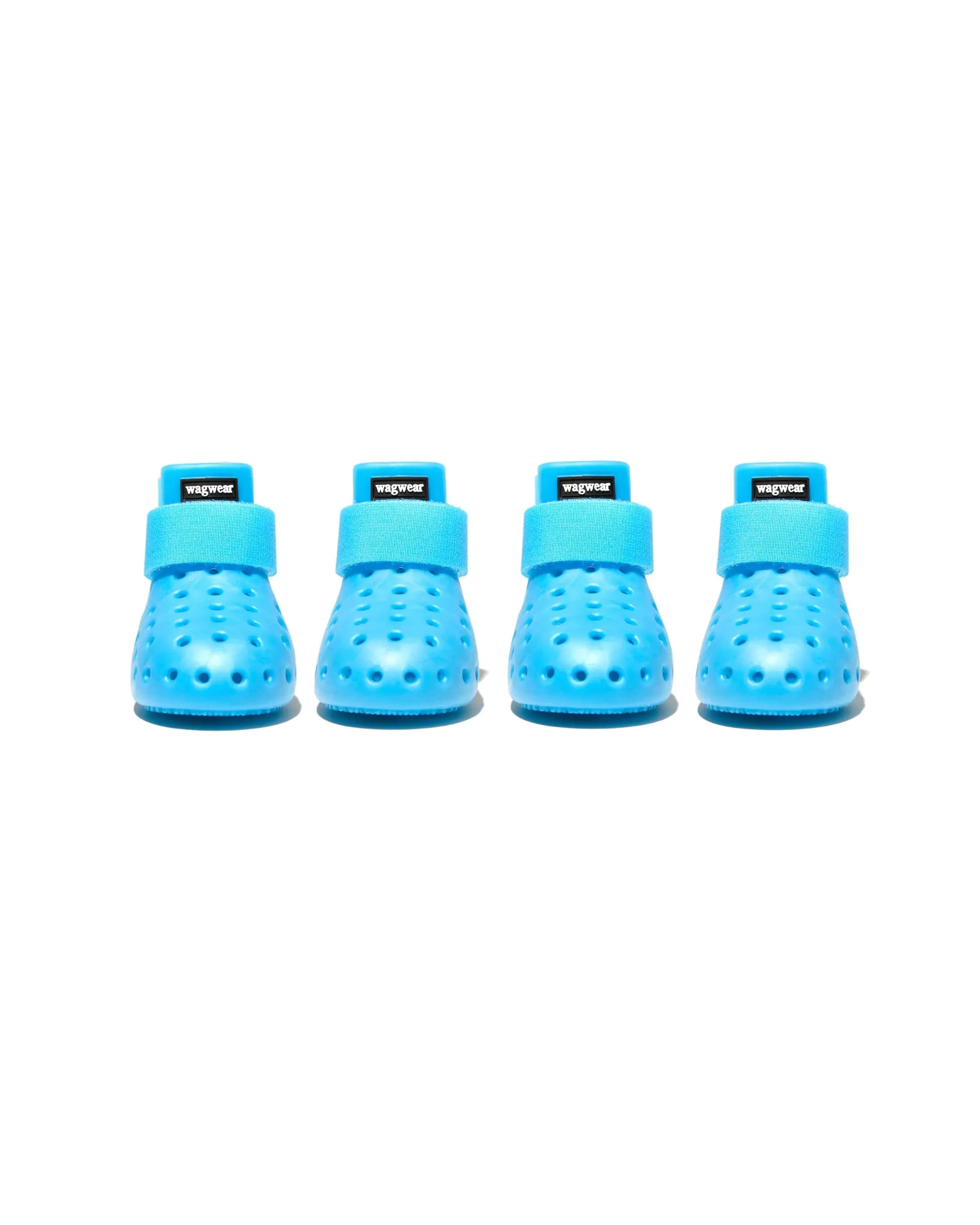 Wagwear WagWellies Mojave Dog Boots - Paw Protection from Hot Pavement Sharp Objects Dirt Toxins | Well-Ventilated Easy-Clean - Cobalt Blue M