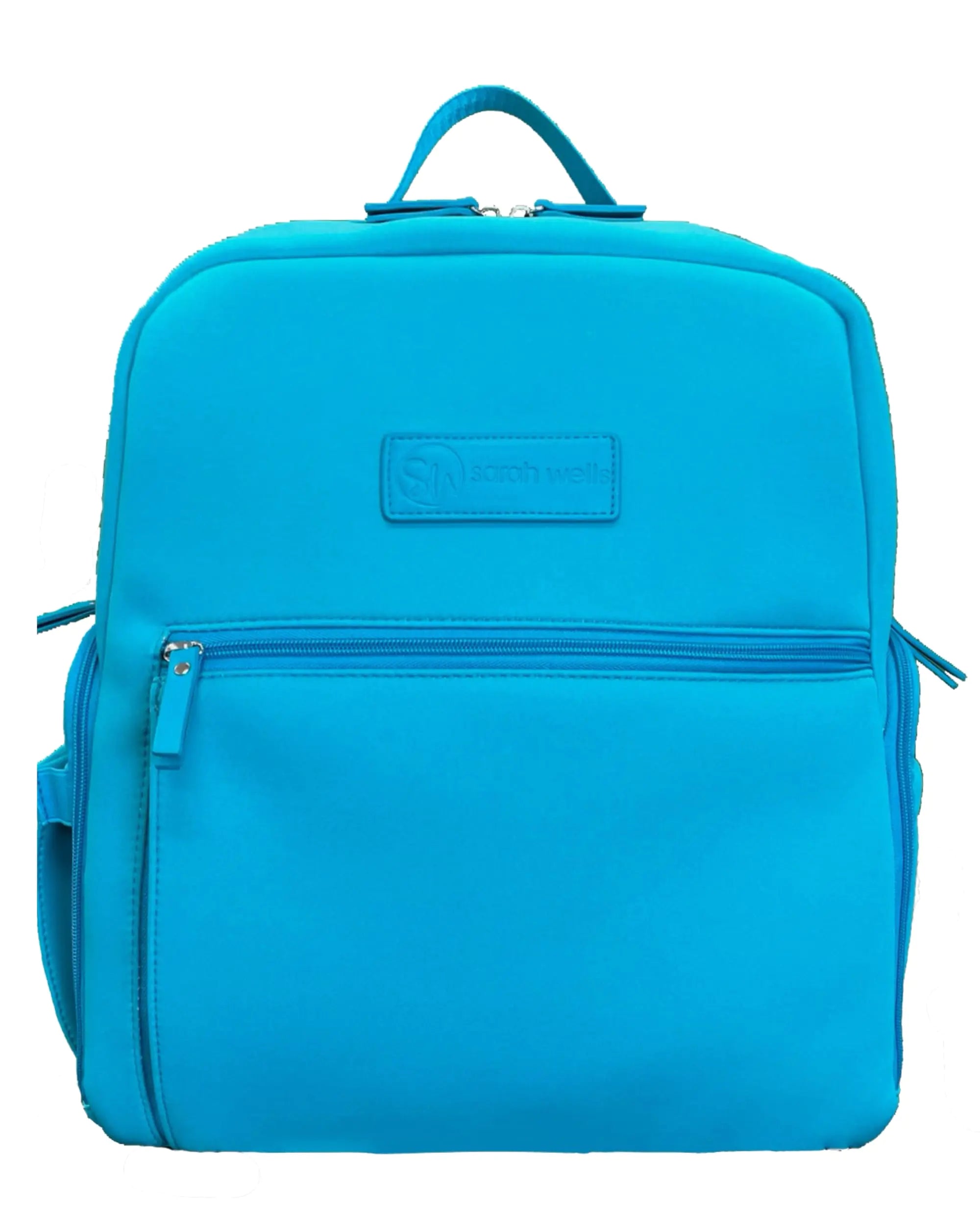 Sarah Wells Fiona Breast Pump Backpack - Neoprene Machine Washable Insulated Pockets Pocket-In-Pocket System (Sky)