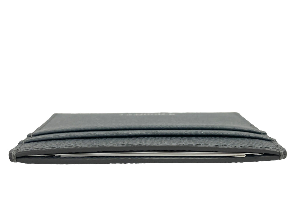 Burberry Sandon Grey Grained Leather Card Case Wallet