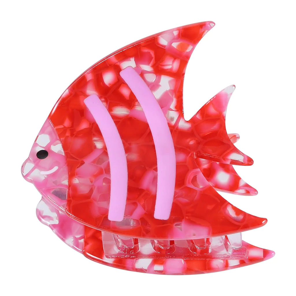 Fish Claw Hair Clip Acrylic Cellulose Acetate Strong Hold Hair Jaw Clamp Ocean Sea Animal Banana Barrettes Non Slip For Girls Women Thin Thick Curly HairSummer Beach Holiday Gift