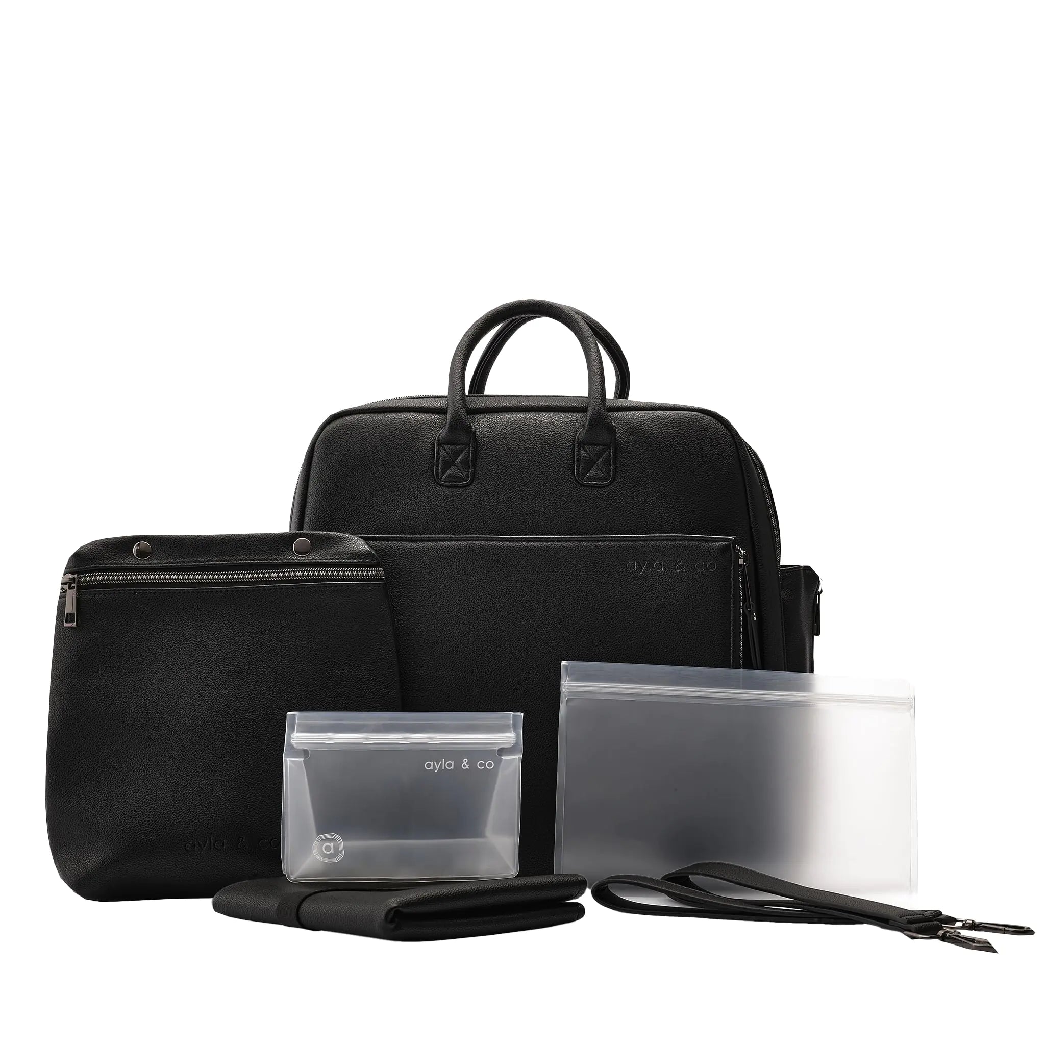 Ayla & Co 3-in-1 Diaper Backpack with Vegan Leather and Insulated Pockets