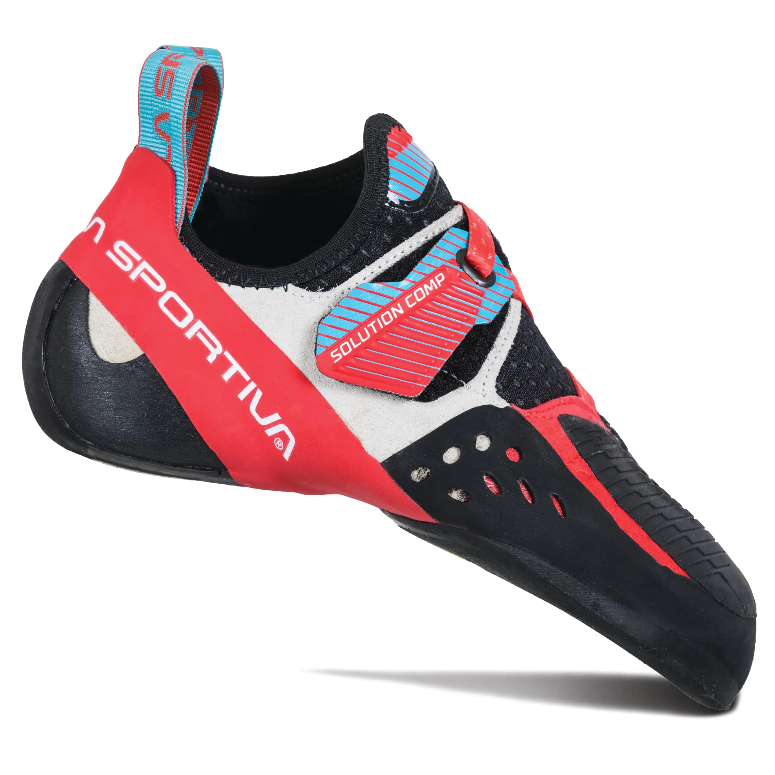 La Sportiva Womens Solution Comp Rock Climbing Shoes Hibiscus/Malibu Blue 2.5